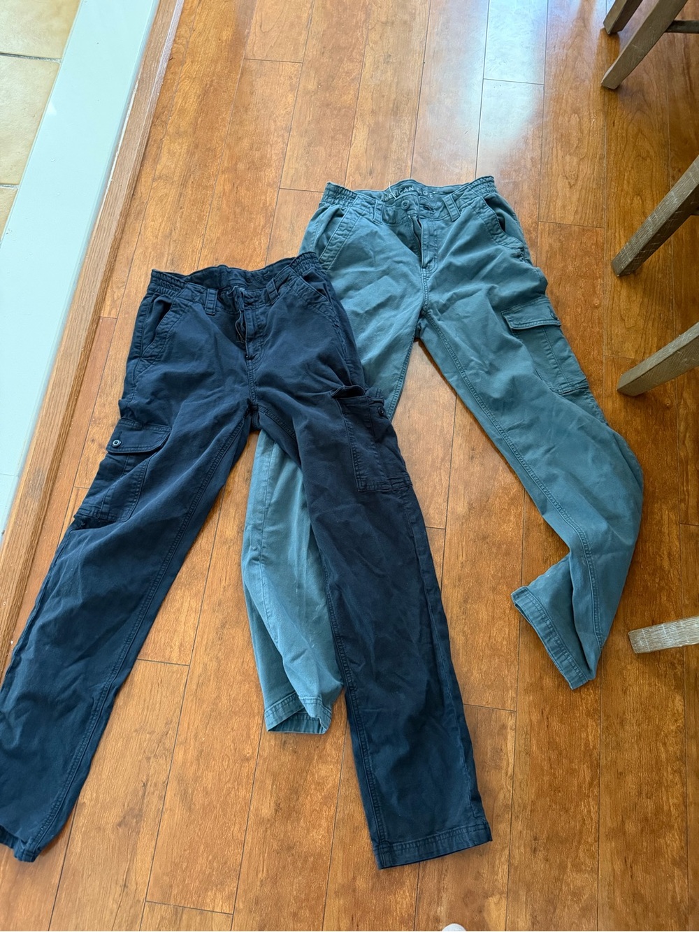 Cargo Pants - Dark Blue & Slate Blue-Green